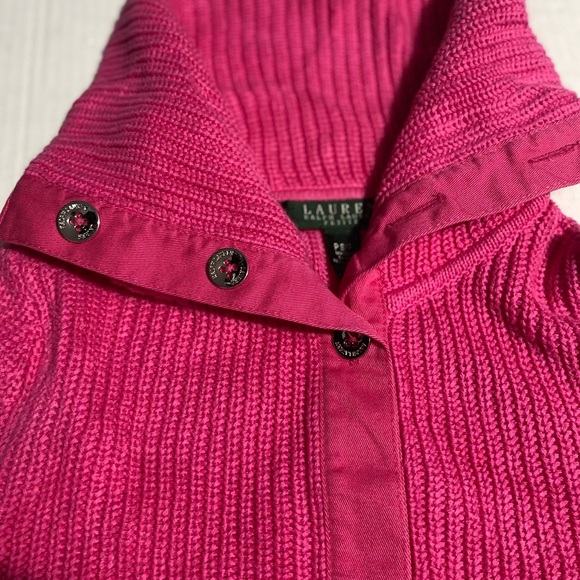 Ralph Lauren Pink Ribbed Knit Cardigan Sweater - Picture 9 of 11